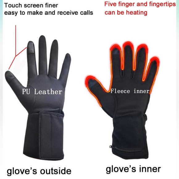 NEW Open Box Rechargeable Battery Electric Heated Gloves 4 Arthritis Hands Bikin - Picture 2 of 10